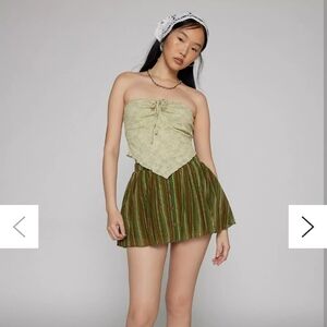 Kimchi Blue Bonnie Button-Front Mini Skirt Sz M